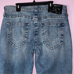 True Religion Size 30 Rocco Relaxed Skinny Light Wash Denim Jeans